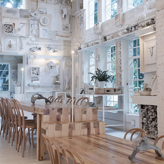 Дизайн ресторана в белом стиле