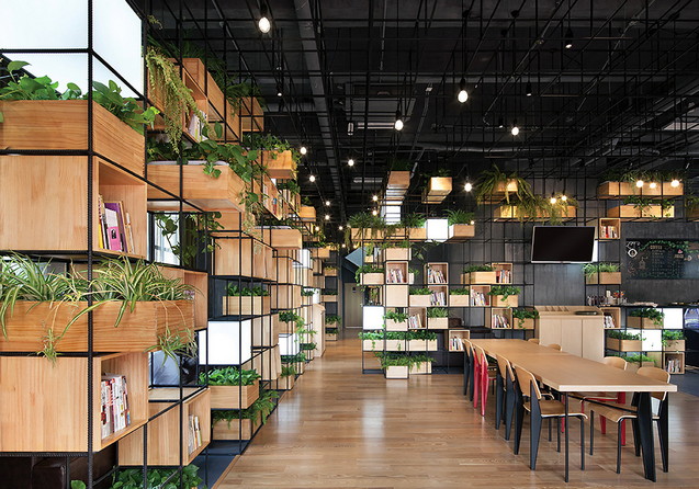 Дизайн Кафе с живыми растениями - Home Cafe